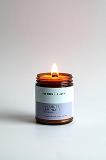 Lavender Lemonade Beeswax Candle – 9 oz, Pure Essential Oils, Non-Toxic, Made Safe® Certified, Wooden Wick, Clean Burning