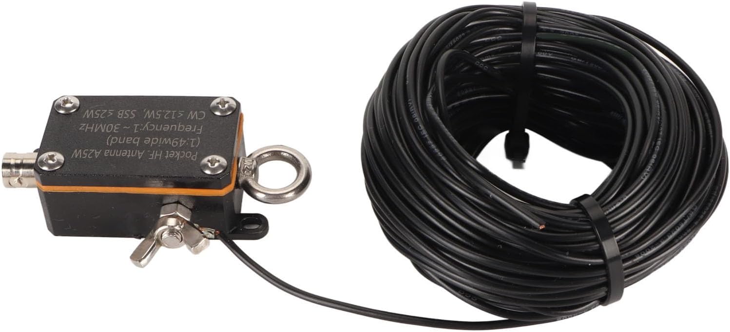 ASHATA Portable Short Wave Antenna, Portable HF End Fed Antenna, 1‑30MHZ FE8 CW SSB 1:49 Balun Short Wave Pocket End Fed Radio Antenna Or Outdoor, ASHATAA9OCQF1BEX