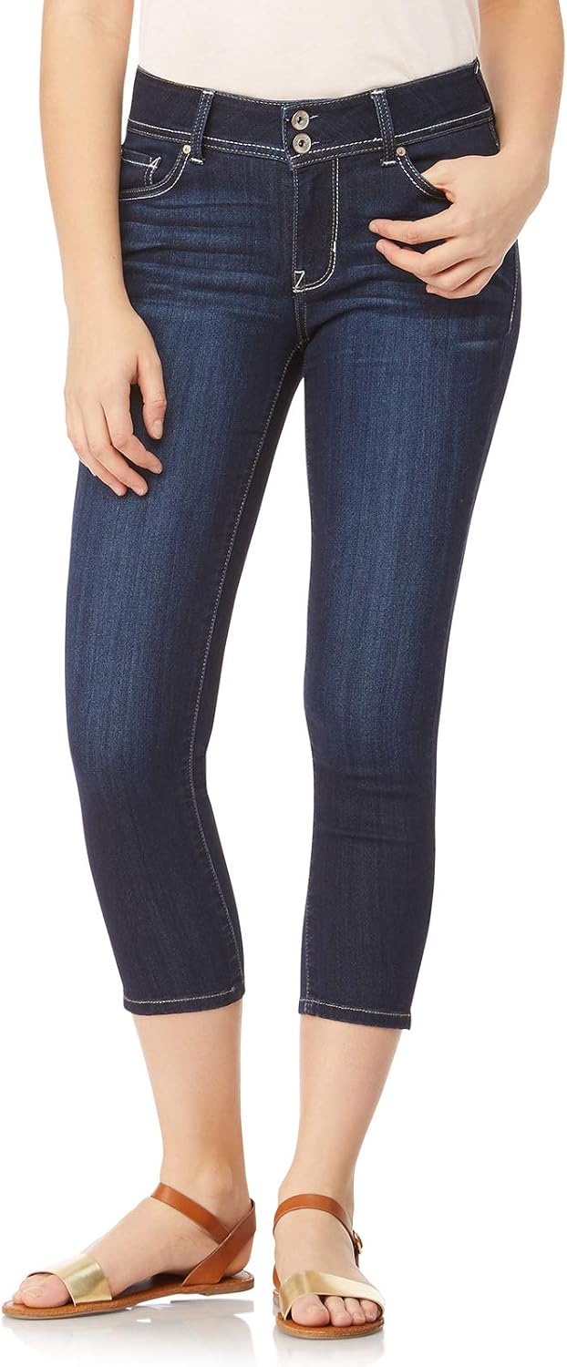 WallFlower Juniors Women's InstaSoft Ultra Fit Skinny Crop Jeans in Castle, 13
