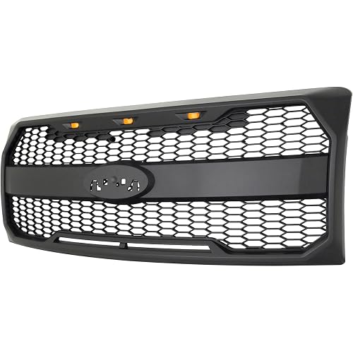 Front Bumper Grille Mesh Style Grill Matte Black Fit for F150 2009-2014