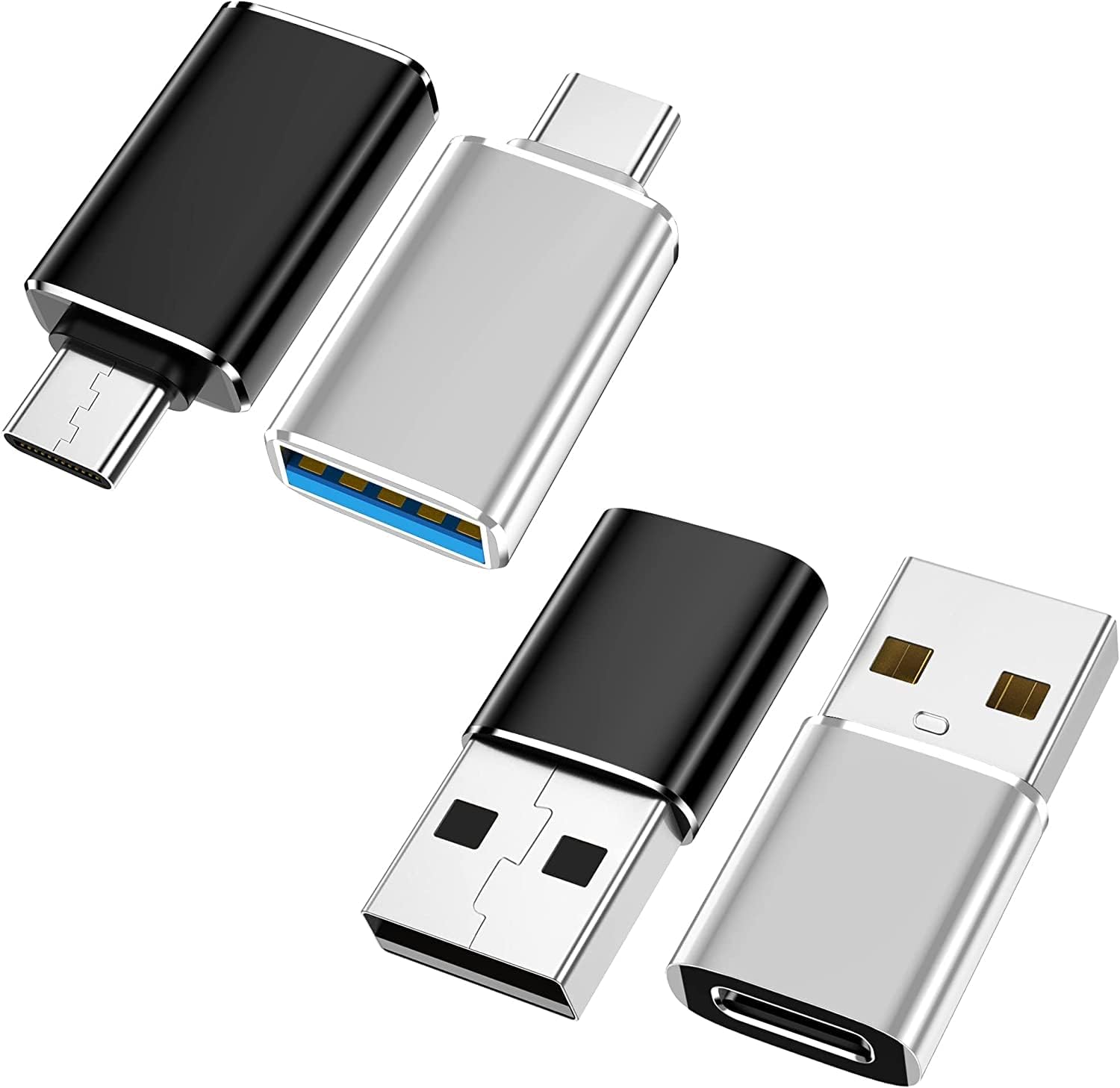 Amazon.co.jp: USB Type-C 変換アダプタ 4個セット タイプ C to USB 3.0 変換 OTG対応 高速データ転送 ...