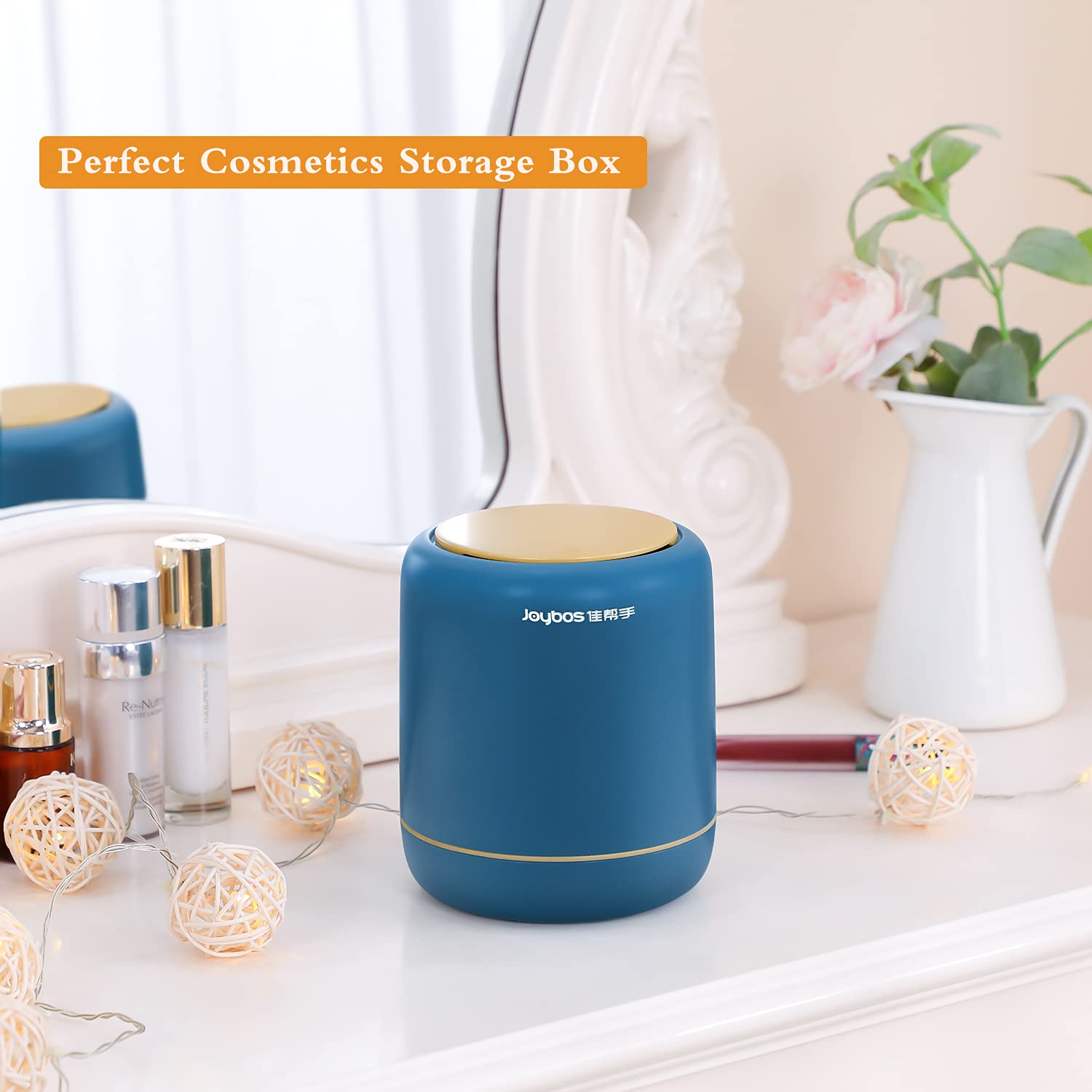 MOPALL Mini Trash Can for Desk | 0.7 Gallon Table Top Trash Can | Mini Desktop Trash Bin 2.8L | Small Garbage Can with Lid for Bathroom Vanity, Car, Kitchen or Coffee Table