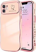 Vista 108 de LCHULLE Funda para iPhone Air para mujeres y niñas, lindo marco ondulado con forma rizada con patrón de corazón de amor, cubierta de protección