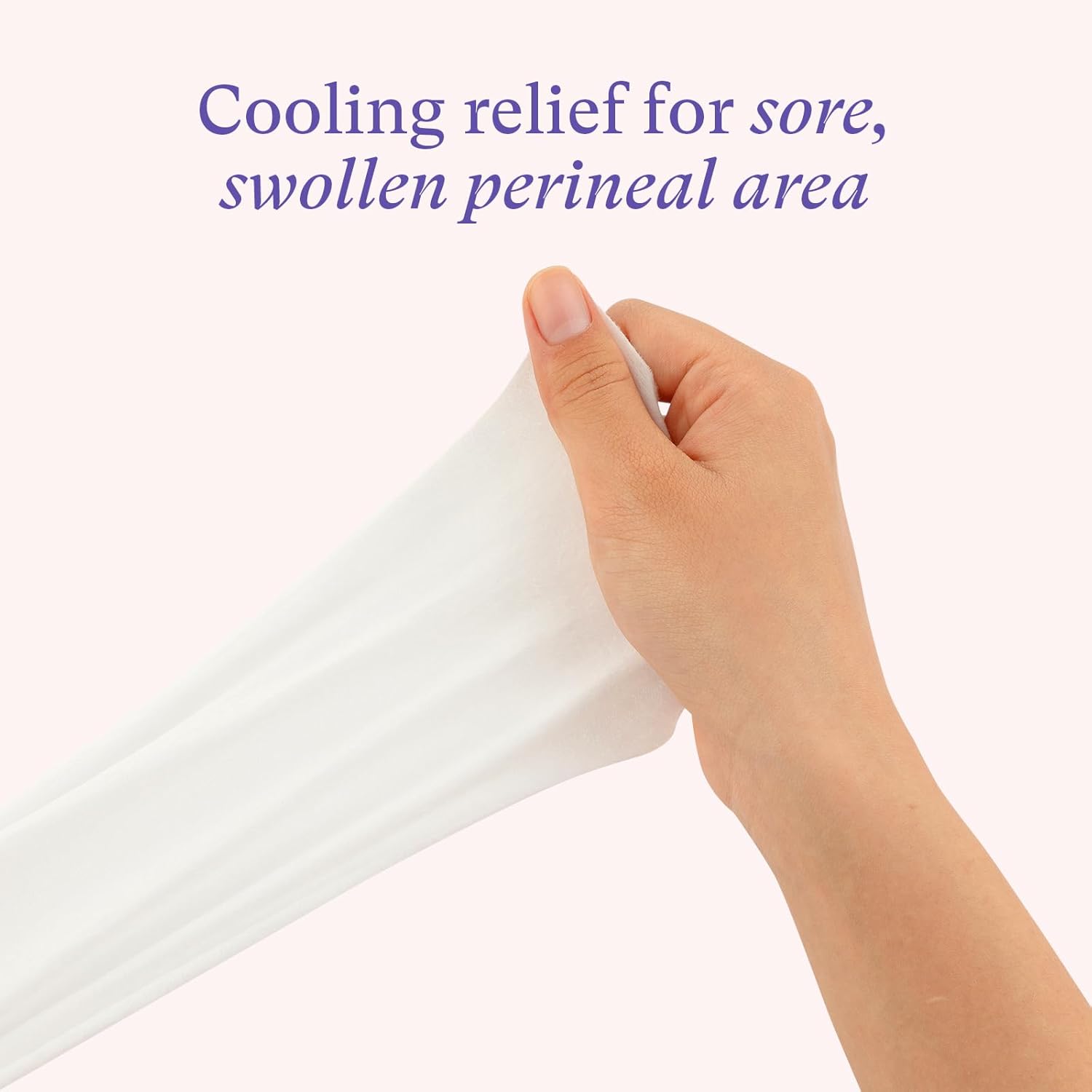 PurComfy Perineal Cooling Pad Liners, Witch Hazel Long Pad Liners for Postpartum Care, Postpartum Essentials for Pain Relief After Birth - 72 Count