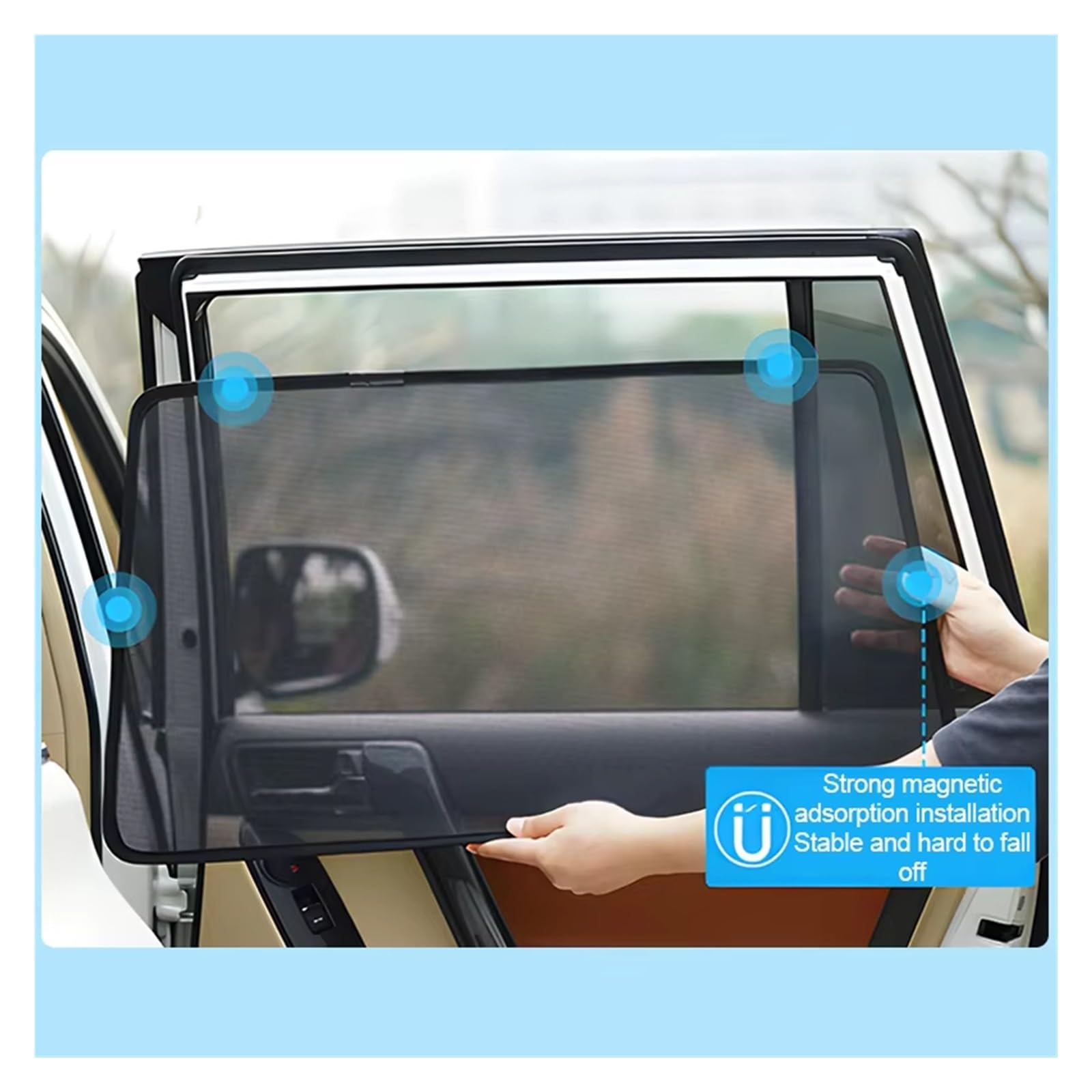 Parasol para Parabrisas Parasol De Malla para Coche, Magnético, Anti-UV, para Jeep para Grand para Cherokee WJ WG MK2 2000-2003 2004 Parasol Luna de Coche(5PCS Set)