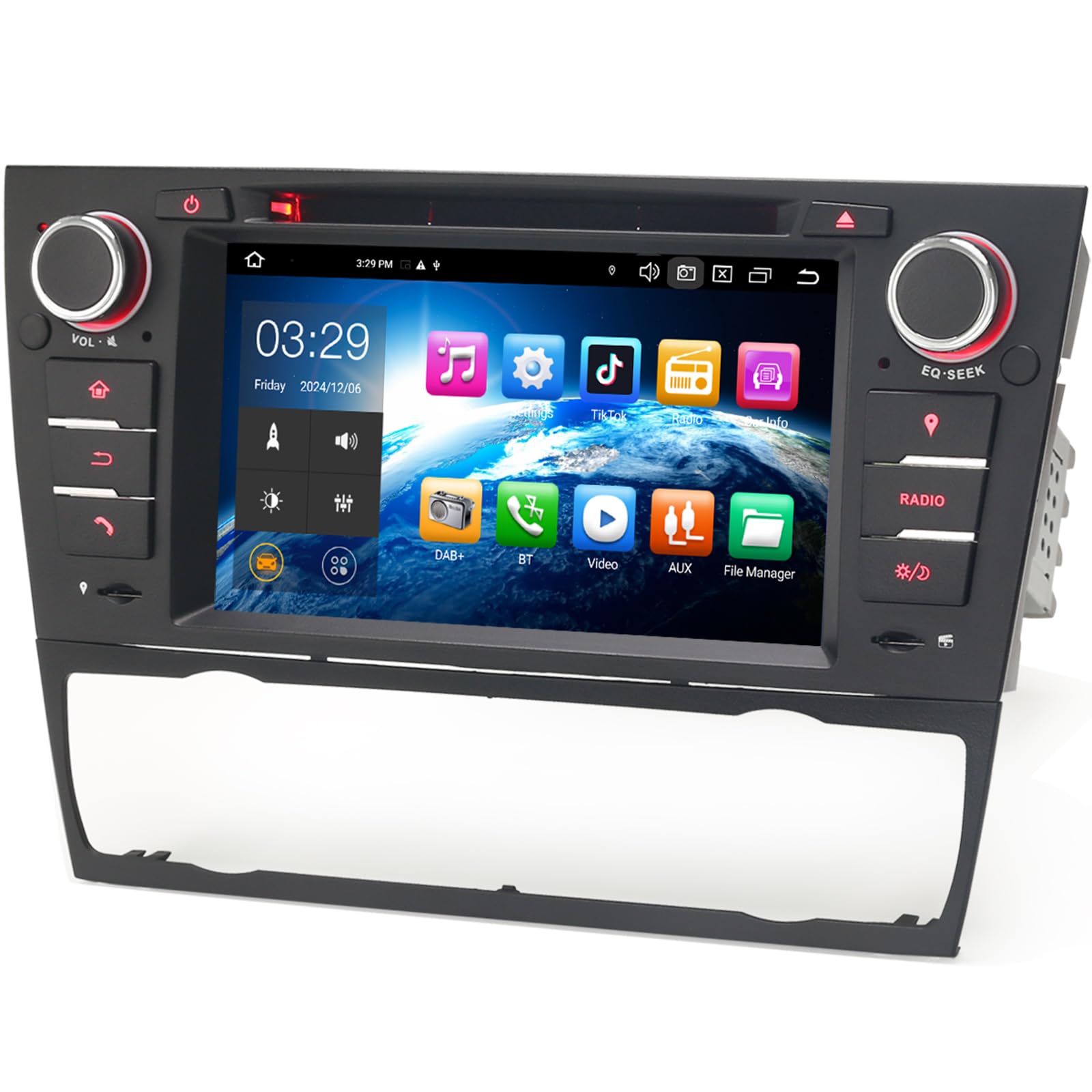 8 Core 7 pollici Android 14 Autoradio per BMW Serie 3 E90 E91 E92 E93 Multimedia GPS Navigatore Carplay Android Auto Bluetooth A2DP Wifi 4G DAB+ RDS Mirror Link TPMS 4GB RAM + 64GB ROM