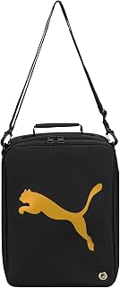 Prowl Shoe Bag in Durable Nylon with Padded Handle, Adjustable Strap & Ventilation, Black/Gold, One Size