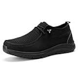Slip On Steel Toe Shoes Men Women Waterproof Non Slip Lightweight Comfortable Walking Loafers No-Laces