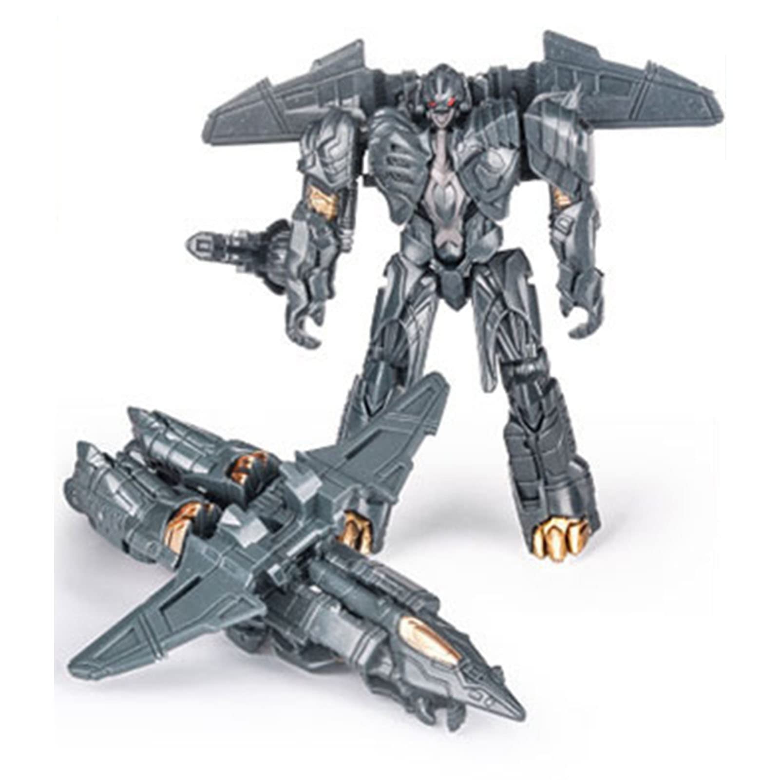 Giftik Vehicle Car Transforming Robot Toys, Mini Deformation Car Model Action Figure Toys for Kids Boys Girls (F)