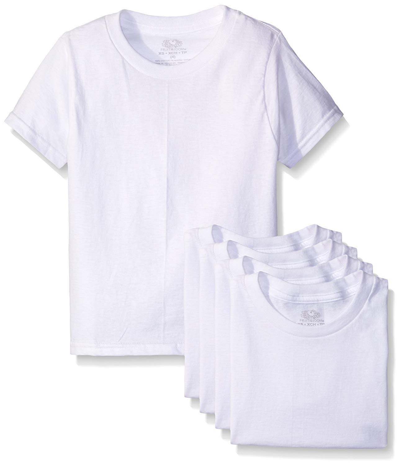 Fruit of the Loom - Camiseta para niños, talla grande (5 unidades)