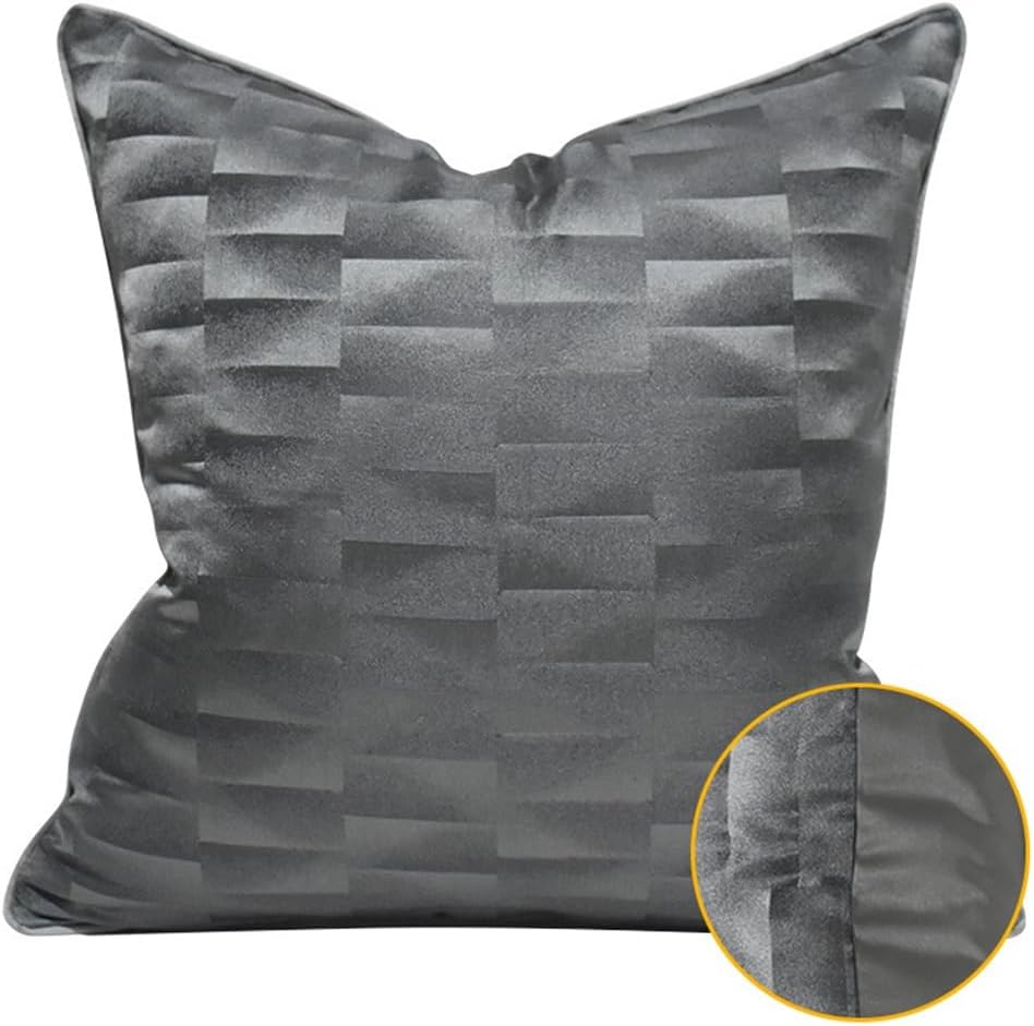 HBJWOV Dark Gray European Sofa Cushion Model Room Exhibition Hall ometric Pattern Bed Living Throw Pillows