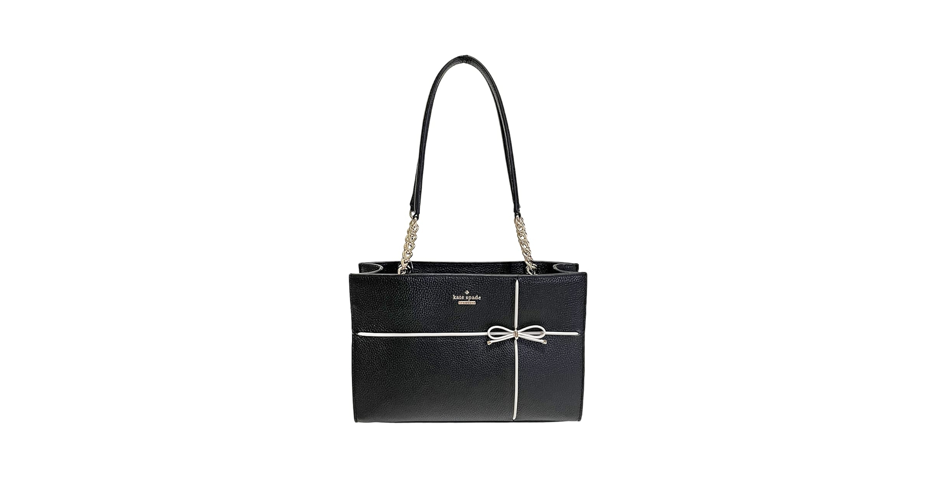 kate spade 黒 リボン付き大容量バッグ ケイトスペード ハンドバッグ ナイロン リボン トート ブランド