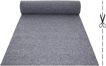 OLIVO.shop | Roll Runner for Events and Weddings, Long and Narrow Rug in Various Sizes and Colours ROPAS (1 x 5 m, Grey)