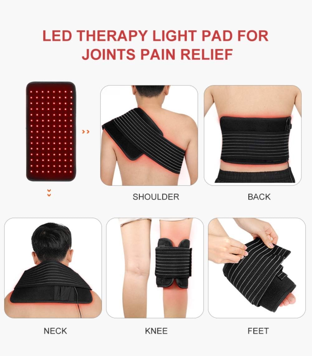 25W 660nm LED Red Light and 850nm Near Infrared Light Therapy Devices Large Pads Wearable Wrap for Body Pain Relief - Image 3