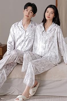 Amazon | [レモンツリーセブン] ペアパジャマ 男女2着セット 前開き