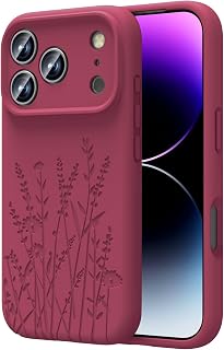 OAOA Engraved for iPhone 18 Pro/iPhone 17 Pro Case, Flower