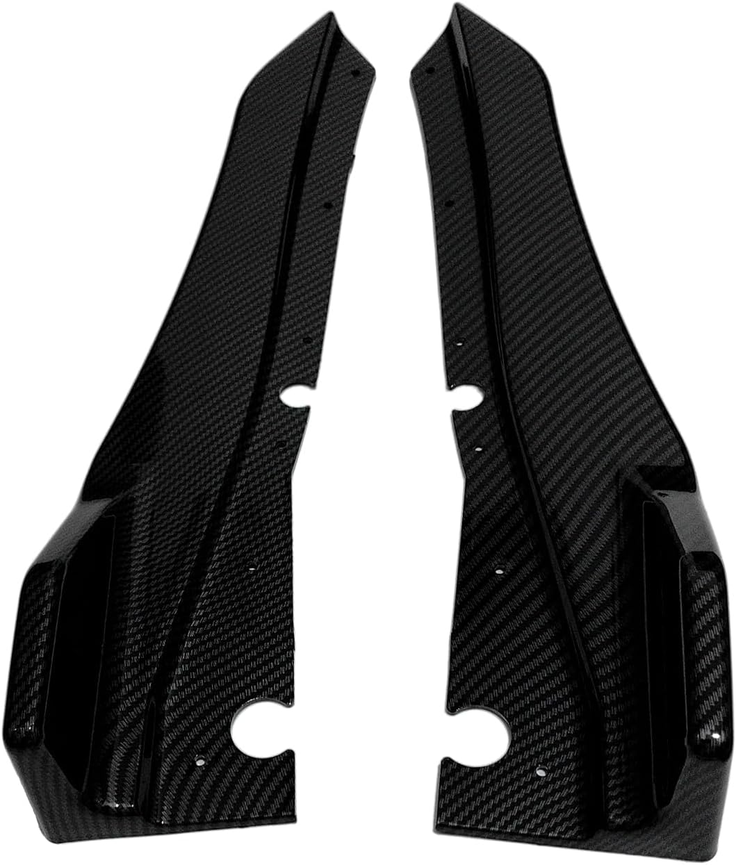 NINTE Rear Bumper Lip Corner Side Splitters 2Pcs for Infiniti Q50 2018 2019 2020 2021 2022 2023 2024 Lower Protector ABS Carbon Fiber Print Driver Passenger Side Splitter (Not Fit G35 G37 Q40 Q60)