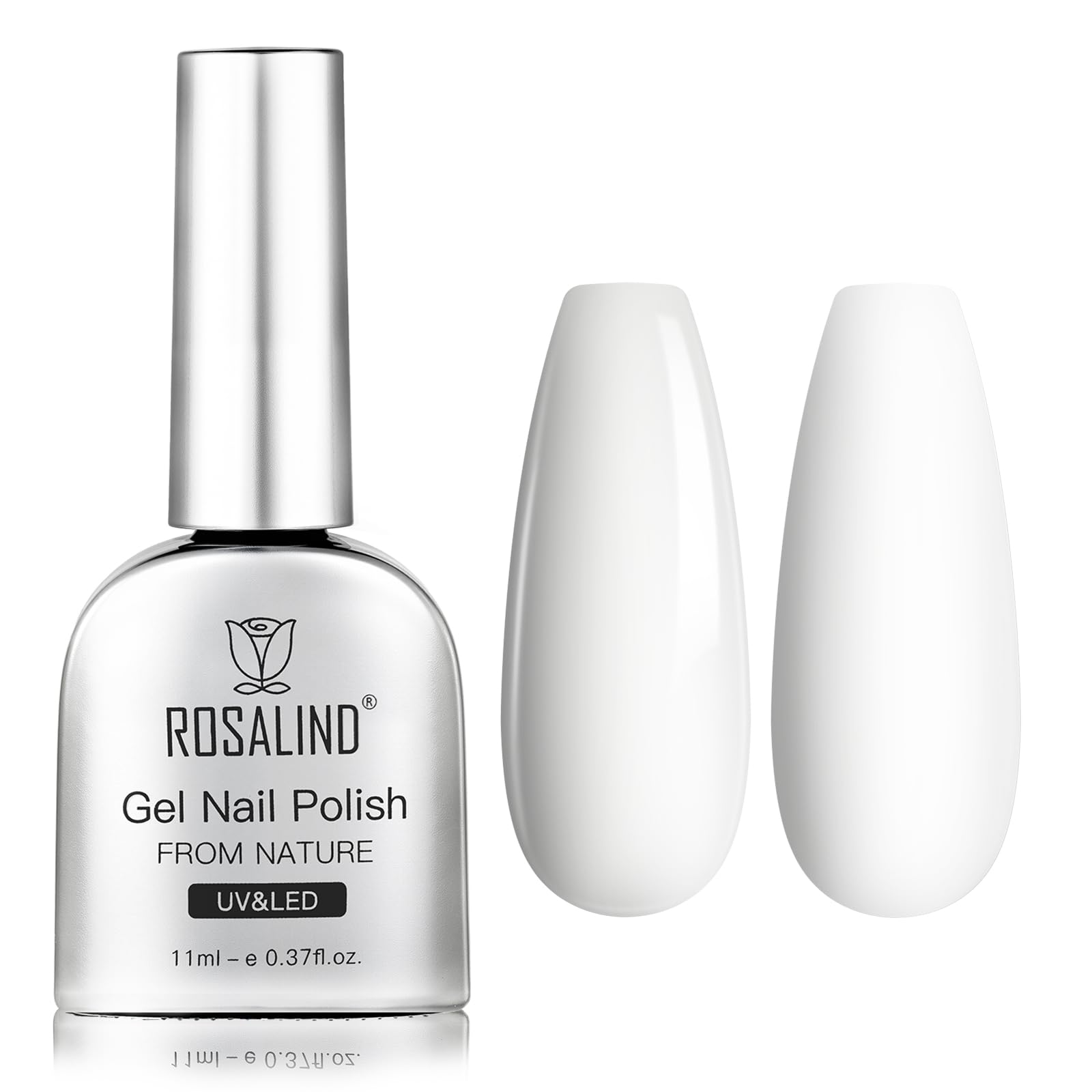 ROSALIND Semi-Permanent Nail Polish, 12 ml Yellow Semi-Permanent Nail Polish, UV/LED Soak Off Spring Summer Nail Polish for DIY Manicure — view 18