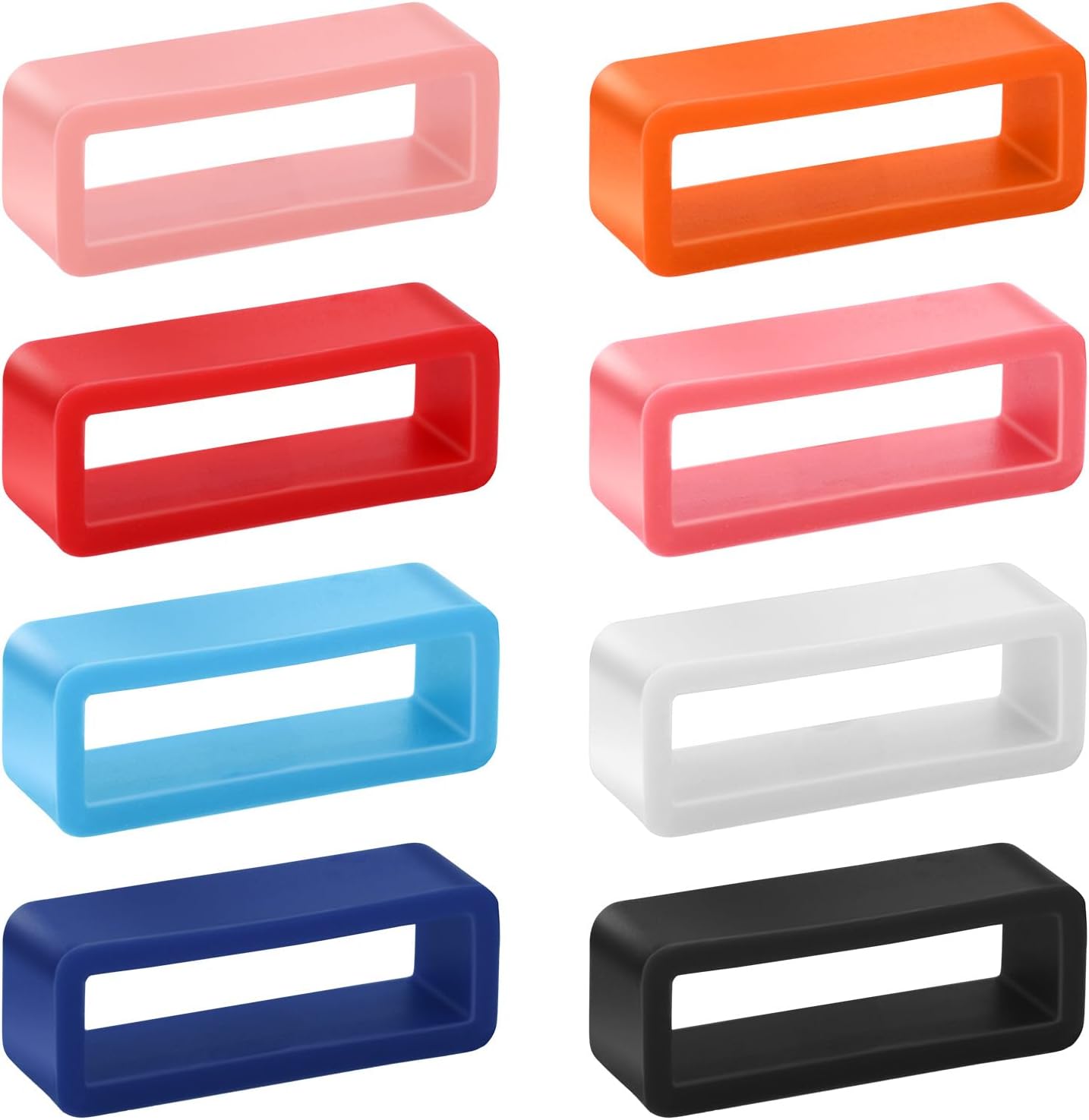Ymapinc 8 Pack Silicone Magic Band Holder, 20mm Magicband Watch Strap Locks Clips Replacement Straps, Silicone Rings for Watch Band Loop Fix Tool