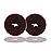 Kitjans Extra Hair Donut Bun Maker for Kids, 2PCS Ring Style Small Bun Shaper, Suitable for Short and Thin Hair, 2.5 Inch/Brown