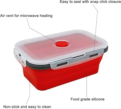 Guyuyii 4 Pack Collapsible Food Storage Containers with Lids