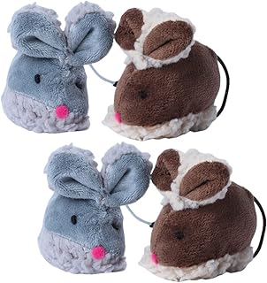 POPETPOP 4 Pçs Squeak Pelúcia Catnip Brinquedo De Gato Brinquedos Interativos Para Gatos Bolas Ratos Catnip Brinquedos Gato Mastigar Brinquedo Para Exercício Brinquedo Divertido