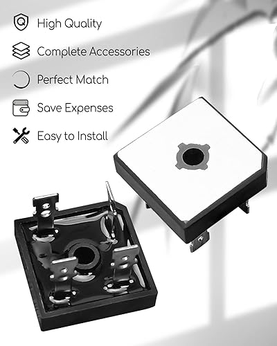 Miniatura 2 de Kit de repuesto de rectificador dual de estilo antiguo para generadores Hayward AQR Goldline Aqua Rite de sal y cloro, contiene puente rectificador,