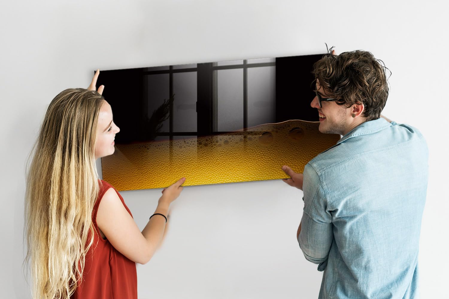 Glas-Magnettafel Mit Motiv 120x60 cm Orangensaft Weißer Stift | Neodym Magnete 5 | Schwamm | Zubehör-Set | Starke | Haftkraft | Taftel-Set | Zubehör | Marker-Set | Notiztafel