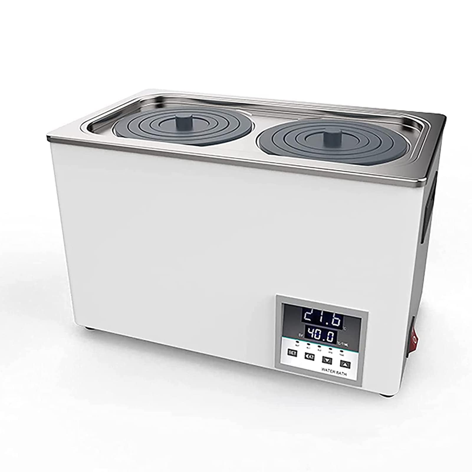 Baño María termostático Digital para Laboratorio, baño de Agua-Aceite de Alta Temperatura, Tanque Interior de Acero Inoxidable (2 Orificios)