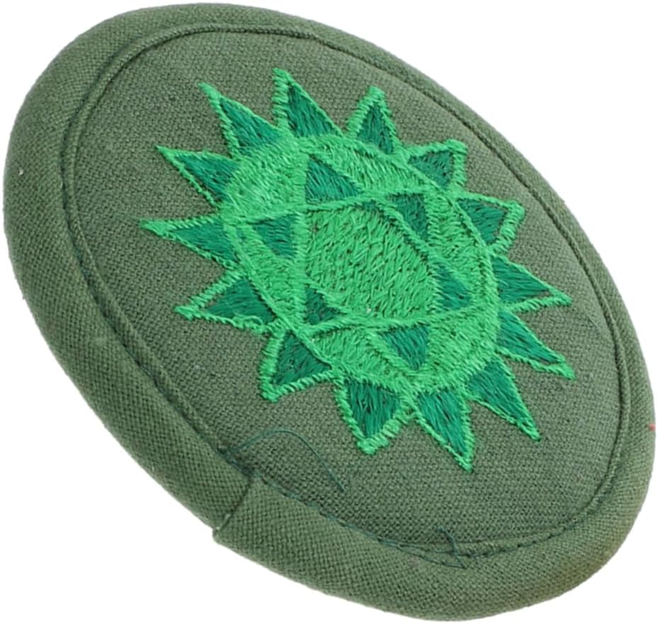 Milisten Buddhist Sound Bowl Cushion Pad for Meditation Handcrafted Rounded Embroidery Mat Medium Green Color for Yoga and Sound Healing Practices