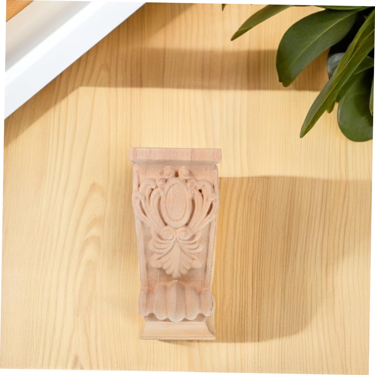 Gadpiparty Decorative Carved Appliques European Wooden Corbels for Shelves Rustic Wood Onlays Roman Column Corner Design for Villas and Hotels