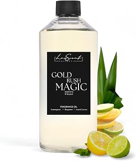 Aroma Diffuser Oil 500ML Gold Rush Magic - Waterless Essential Oil for diffusers - Luxury Hotel Fragrance - Oils for Aromatherapy - Fits in Any Diffuser (500ML, Gold Rush Magic)