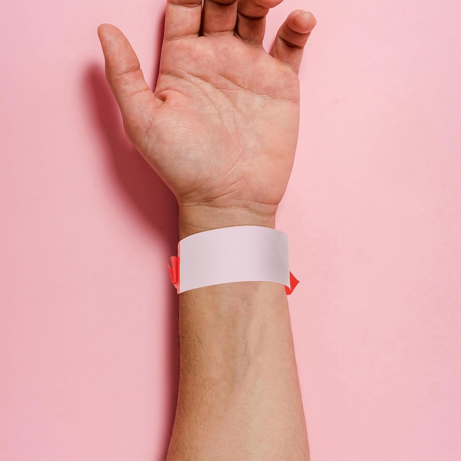 GANAZONO 100pcs Disposable PVC Patient Identification Wristbands for Adults with Writable Design and Snap Closure, Sturdy Hospital Id Bracelets for Longterm Patient Care