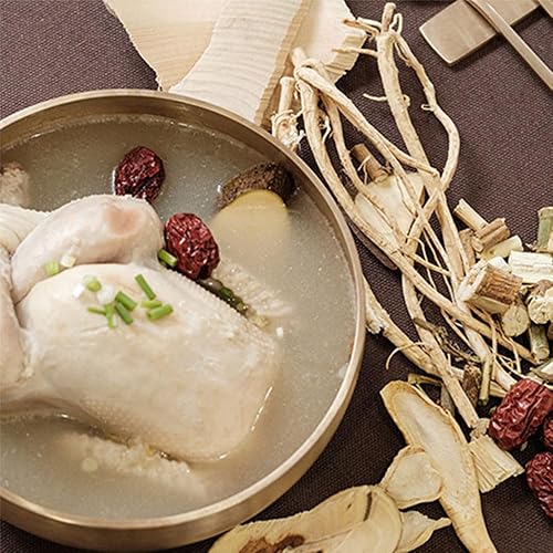 Miniatura 7 de GAGOPA Mezcla de sopa de ginseng de pollo coreano abundante, kit de hierbas Samgyetang, Samgyetang de ginseng