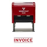 Invoice Self Inking Rubber Stamp (Red Ink) - Medium