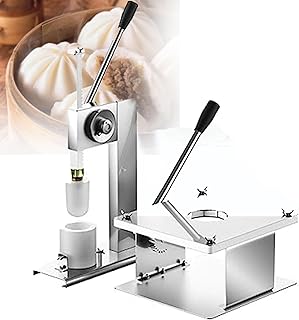 NYMFEA Baozi Maker, Semi-Automatic Bun Making Machine, Steel Chinese Bao Making Mold,Manual Bun Making Machine for Cooking Delicious Baozi, Bao Steamer,400-500buns/H,Small
