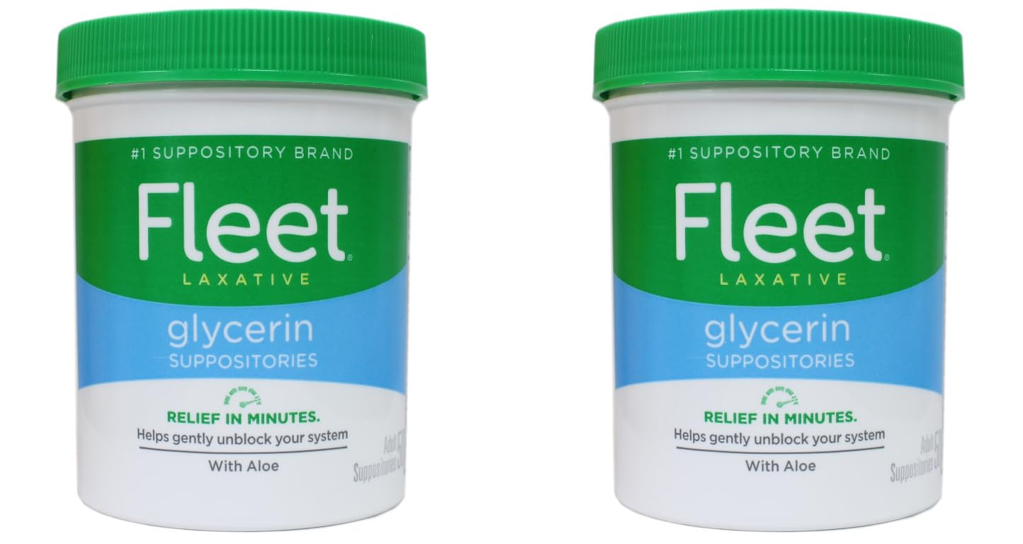 Fleet Glycerin Suppositories/Laxative, 50-Count (Pack of 2)