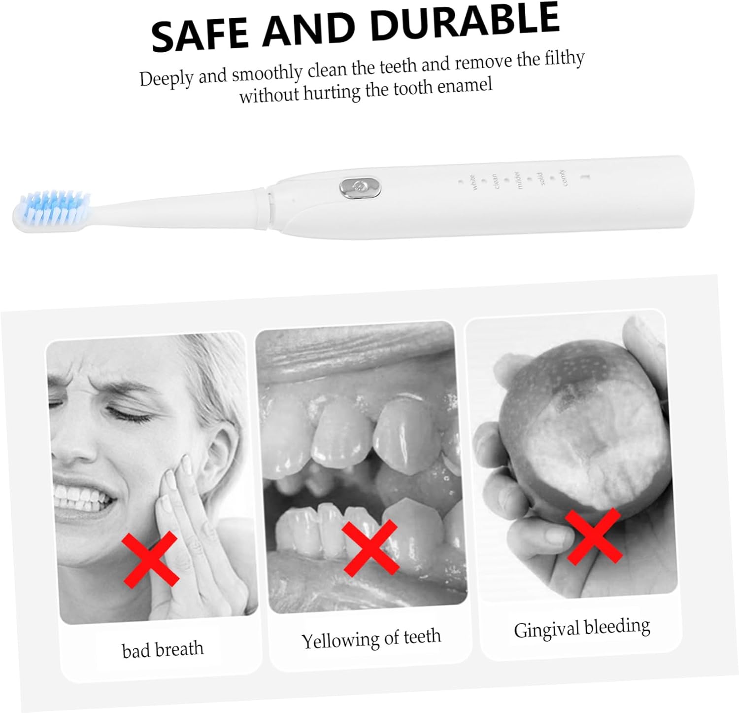 Electric Toothbrush for Adults Speed Vibration Built Battery USB Charging Boys and Girls Toothbrush Travel