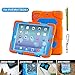 ACEGUARDER Apple Ipad Mini 2 Mini 1&2 Case Waterproof Rainproof Shockproof Kids Proof Case for Ipad Mini 2 Mini 1&2(Gifts Outdoor Carabiner + Whistle + Handwritten Touch Pen) (ORANGE/BLUE)