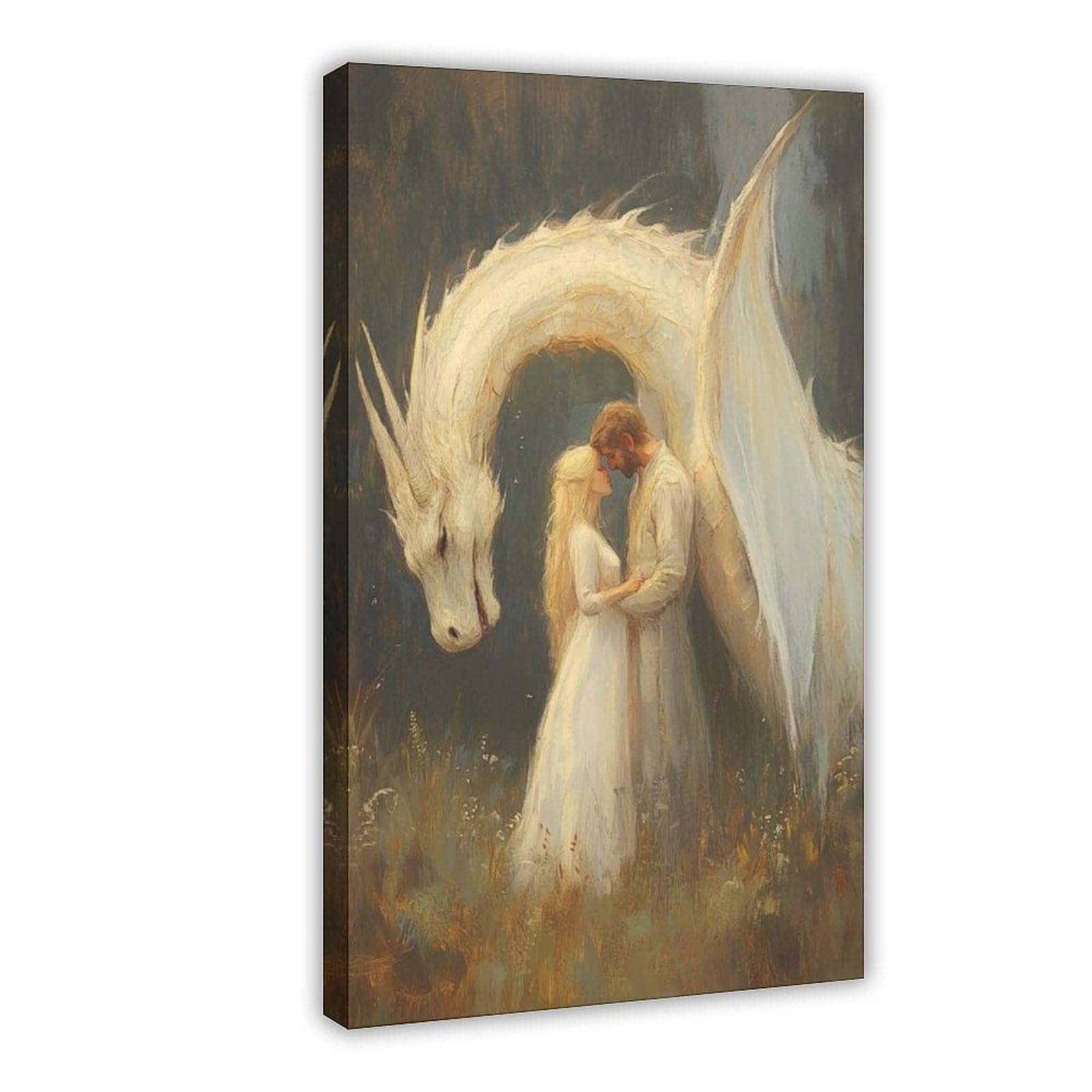 Bareronor Dragon Fantasy Canvas Poster for Dorm Room Decor Gift