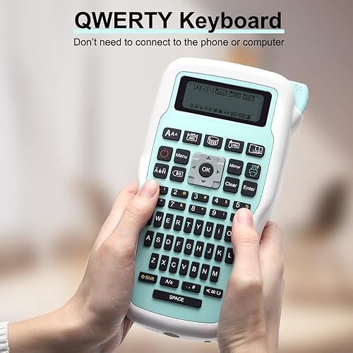 Miniatura 6 de E1000 Label Maker Machine with 13-Pack 231 Label Tape Portable Hand-Held Label Printer with Tape QWERTY Keyboard Easy to Use with Multiple Symbols