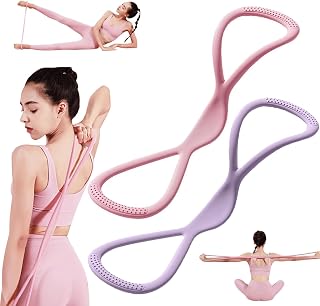 Figure 8 Resistance Band for Women Resistance Bands with Handles Portable 8 Shaped Exercise Band for Strength Training Yoga Pilates