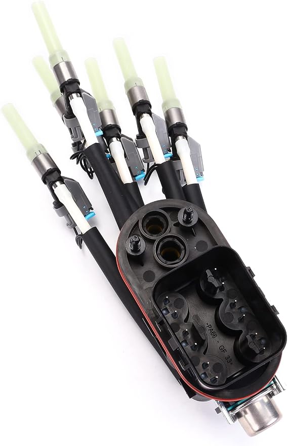 FJ503 Fuel Injector kit 12568332 Spider Fuel Injector with Bracket Compatible with GMC Chev-y Pickup Truck 4.3L # FJ10565 19210688 217-3028 4.3L