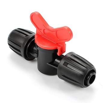 12 Pieces 1/2 Inch Drip Irrigation Valve Fittings, 1/2 Barbed Shut Off Valve for 1/2 Inch Irrigation Tubing 1/2" ID x 0.650" OD Anti-leak Straight Irrigation Parts for Garden System