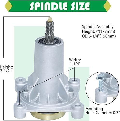 Miniatura 4 de Paquete de 3 conjuntos de husillo 187292 con polea 153535 532196106 y 532196104 sustituye a la polea tensora 587819701, 532187281, 587820301,