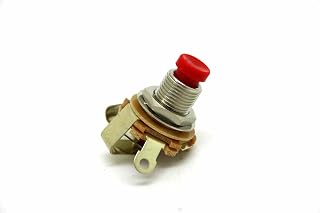 Switchcraft Botón Pulsador Momentaneo Killswitch Color Rojo para Guitarra Eléctrica