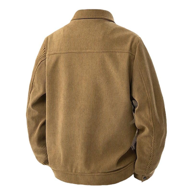 Veste homme velours côtelé et col rabattu doublé polaire pour affronter le froid - 4