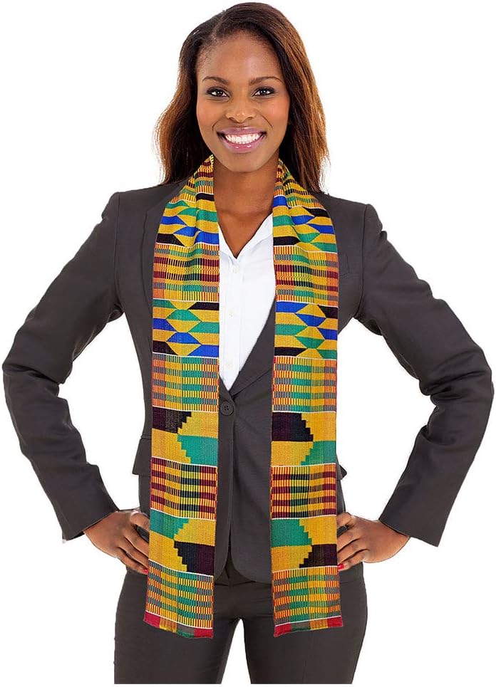 Dupsie's Kente Cloth Handwoven African Sash/Stole