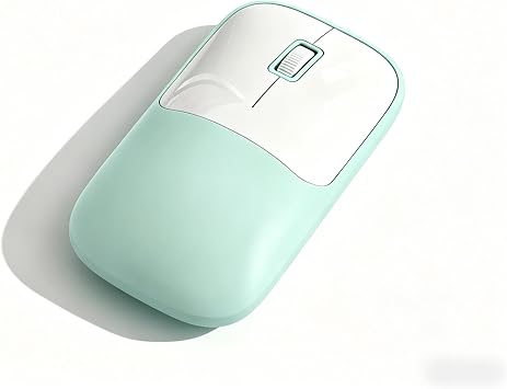 Dual Mode 2.4G & Bluetooth Wireless Mouse, Type-C Rechargeable Silent Ergonomic Portable Mouse for PC Laptop Mac Windows Android iOS Green