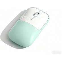 Dual Mode 2.4G & Bluetooth Wireless Mouse, Type-C Rechargeable Silent Ergonomic Portable Mouse for PC Laptop Mac Windows Android iOS Green
